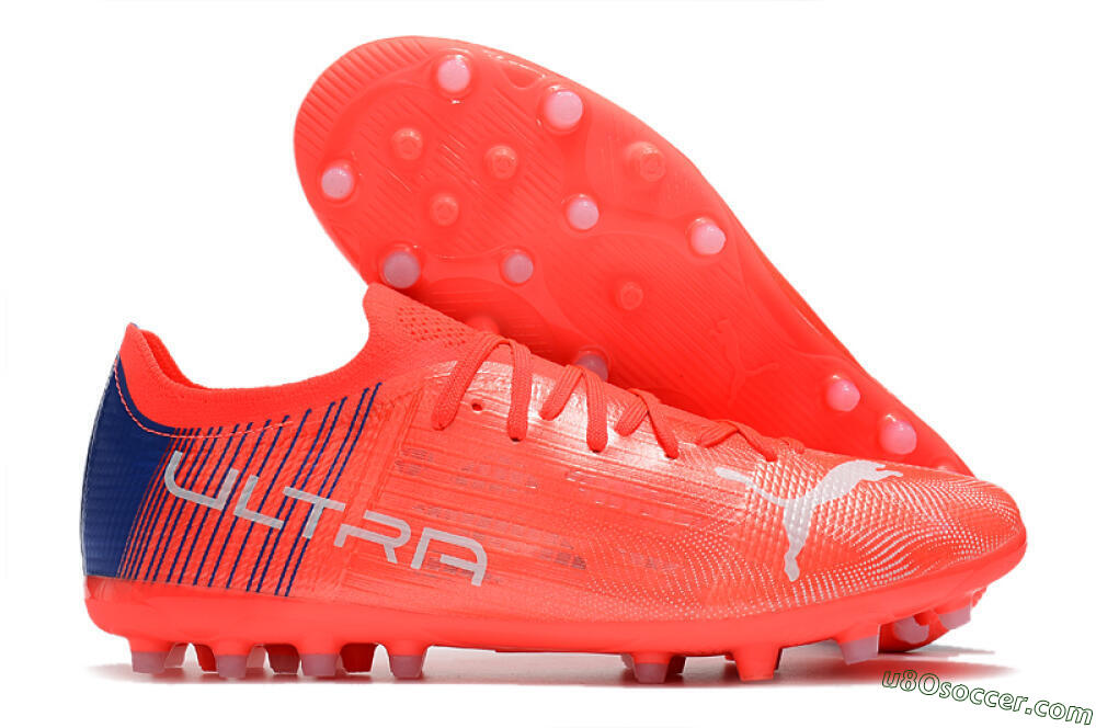 Puma Ultra 1.4 MG Multi Ground Soccer Cleats - Red/Blue 1