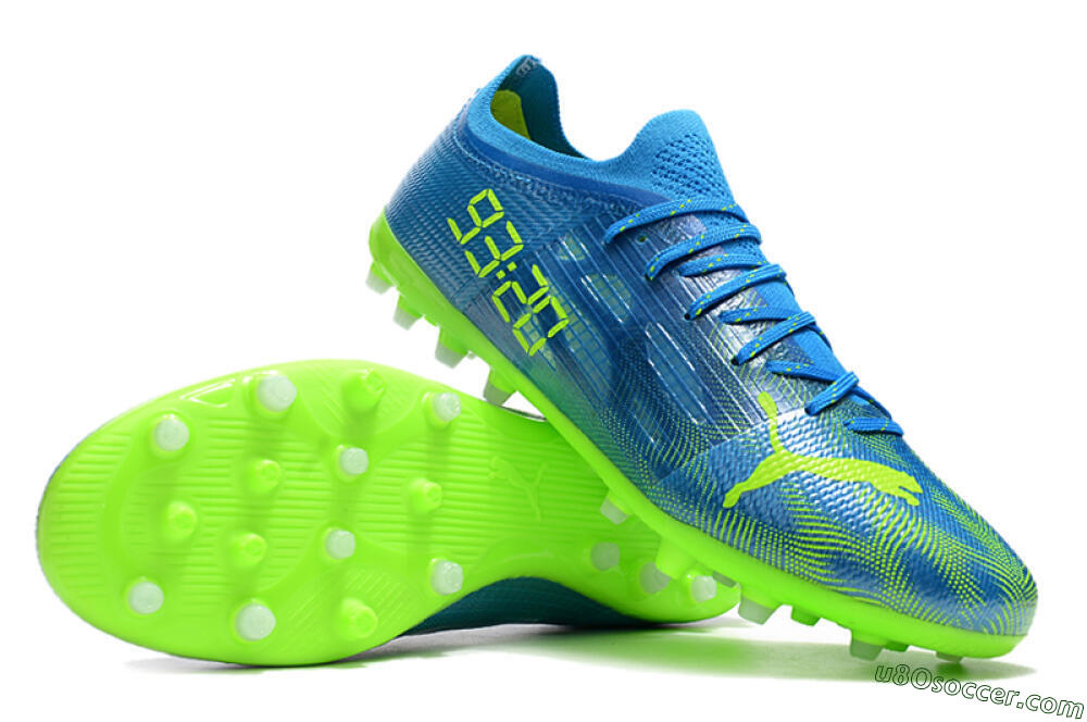 Puma Ultra 1.4 MG Multi Ground Soccer Cleats - Blue/Yellow 3