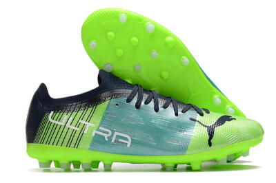 Puma Ultra 1.4 MG Multi Ground Soccer Cleats - Green/Black/Blue