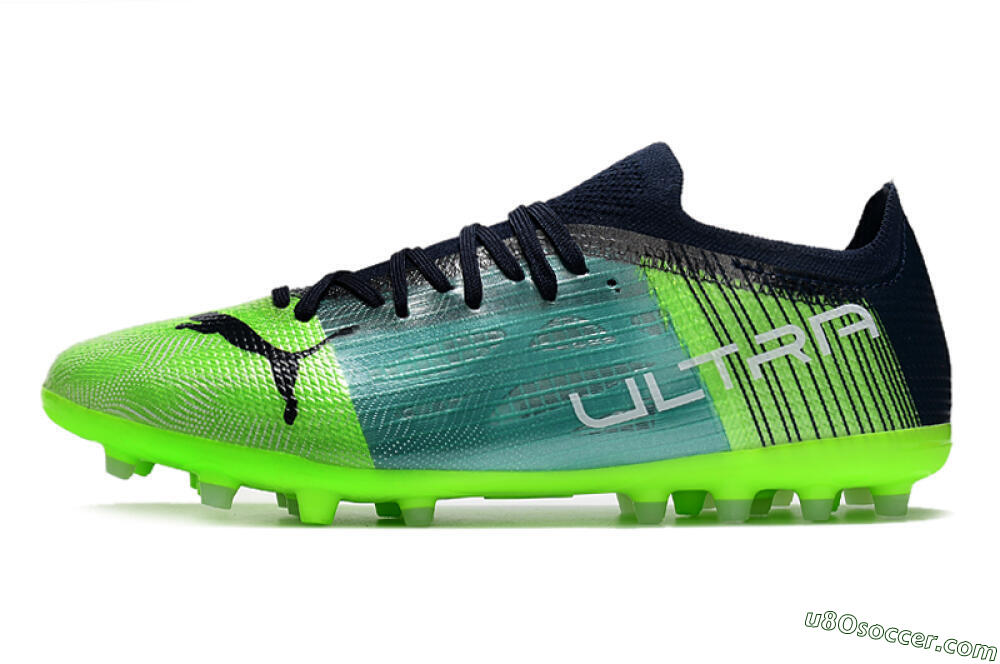 Puma Ultra 1.4 MG Multi Ground Soccer Cleats - Green/Black/Blue 2
