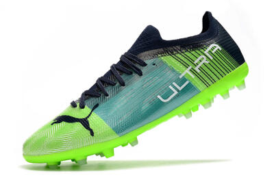 Puma Ultra 1.4 MG Multi Ground Soccer Cleats - Green/Black/Blue