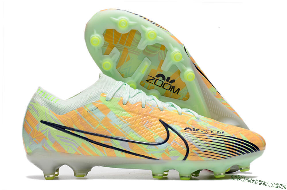 Nike Air Zoom Mercurial Vapor 15 Elite FG Firm Ground Soccer Cleats - Orange/Green/Black 1
