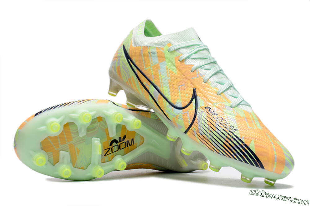 Nike Air Zoom Mercurial Vapor 15 Elite FG Firm Ground Soccer Cleats - Orange/Green/Black 3