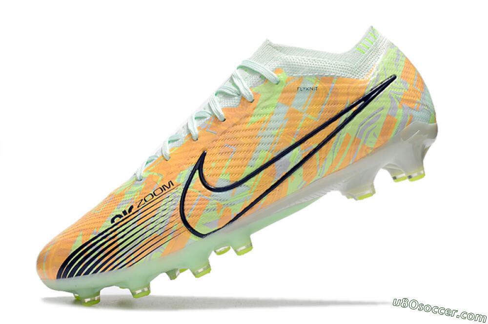 Nike Air Zoom Mercurial Vapor 15 Elite FG Firm Ground Soccer Cleats - Orange/Green/Black 5
