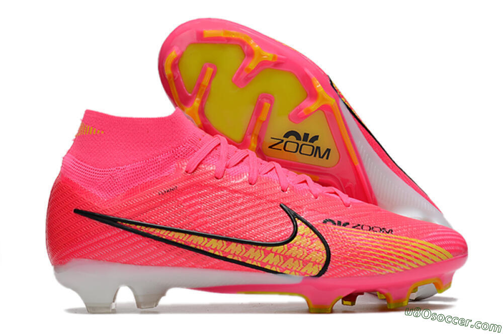 Nike Air Zoom Mercurial Superfly 9 Elite FG Firm Ground Soccer Cleats - Red/Black/Yellow 1