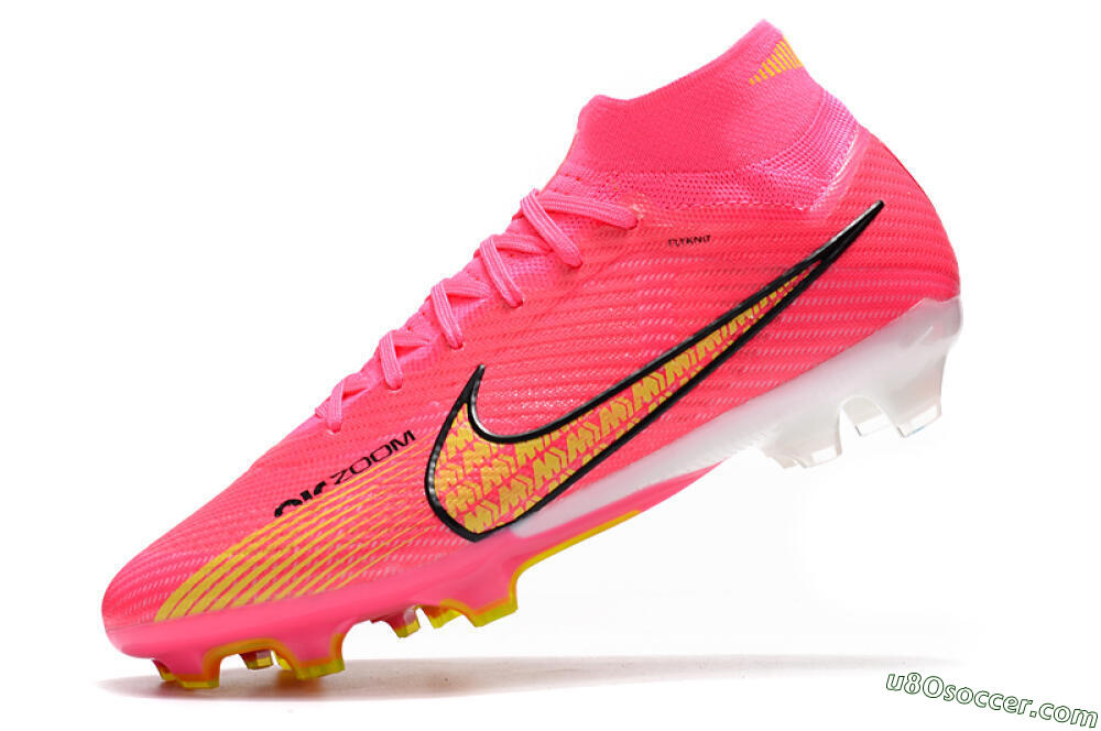 Nike Air Zoom Mercurial Superfly 9 Elite FG Firm Ground Soccer Cleats - Red/Black/Yellow 5