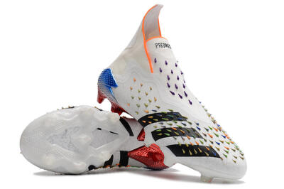 Adidas Predator Freak + FG Firm Ground Soccer Cleats - White/Black