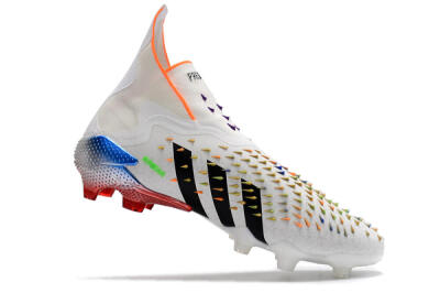 Adidas Predator Freak + FG Firm Ground Soccer Cleats - White/Black