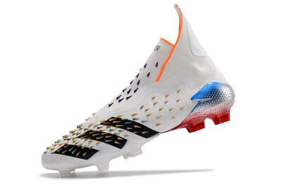 Adidas Predator Freak + FG Firm Ground Soccer Cleats - White/Black