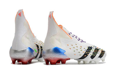 Adidas Predator Freak + FG Firm Ground Soccer Cleats - White/Black