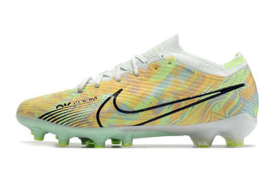 Nike Air Zoom Mercurial Vapor 15 Elite AG Artificial Grass Soccer Cleats - White/Green/Orange