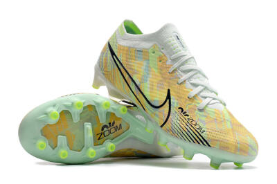 Nike Air Zoom Mercurial Vapor 15 Elite AG Artificial Grass Soccer Cleats - White/Green/Orange