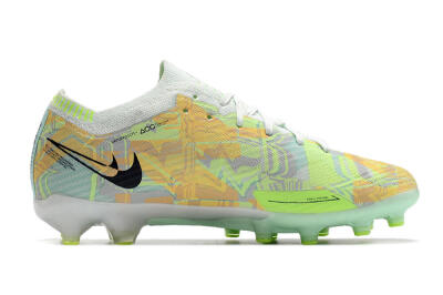 Nike Air Zoom Mercurial Vapor 15 Elite AG Artificial Grass Soccer Cleats - White/Green/Orange