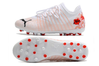 Puma Future Z 1.4 Liberty MG Multi Ground Soccer Cleats - White/Red/Black