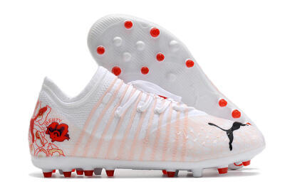 Puma Future Z 1.4 Liberty MG Multi Ground Soccer Cleats - White/Red/Black