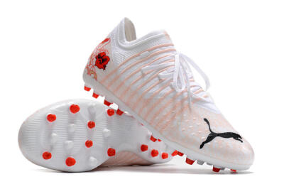 Puma Future Z 1.4 Liberty MG Multi Ground Soccer Cleats - White/Red/Black