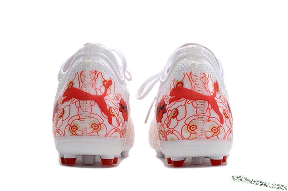 Puma Future Z 1.4 Liberty MG Multi Ground Soccer Cleats - White/Red/Black 5