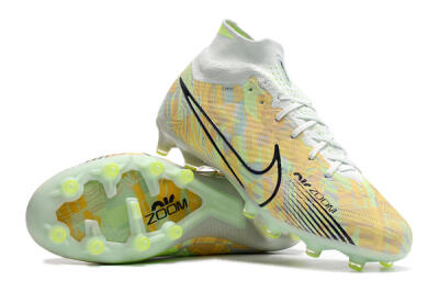 Nike Air Zoom Mercurial Superfly 9 Elite AG Artificial Grass Soccer Cleats - White/Green/Orange
