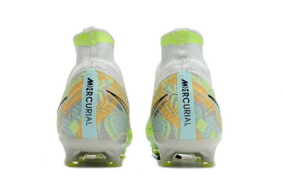 Nike Air Zoom Mercurial Superfly 9 Elite AG Artificial Grass Soccer Cleats - White/Green/Orange