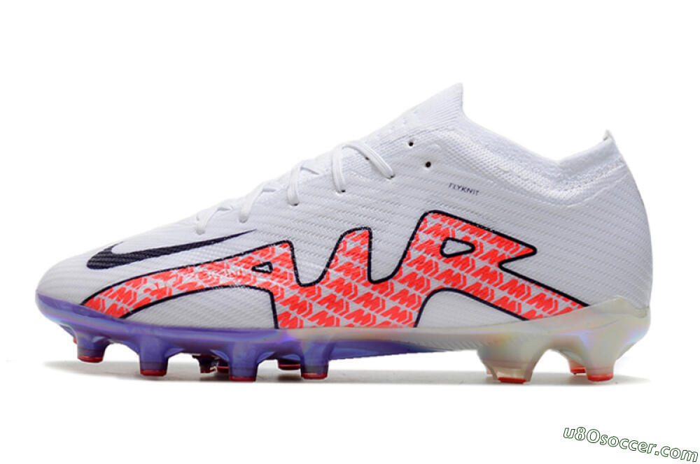 Nike Air Zoom Mercurial Vapor 15 Elite AG Artificial Grass Soccer Cleats - White/Pink 2