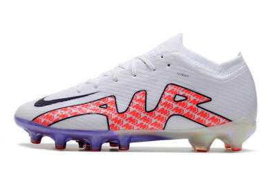 Nike Air Zoom Mercurial Vapor 15 Elite AG Artificial Grass Soccer Cleats - White/Pink