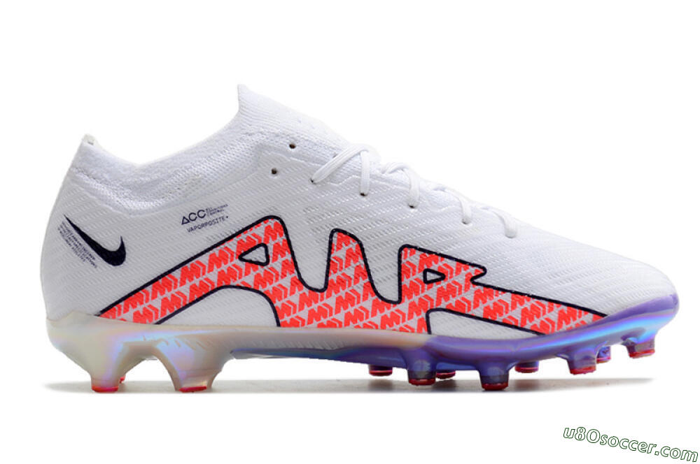 Nike Air Zoom Mercurial Vapor 15 Elite AG Artificial Grass Soccer Cleats - White/Pink 7