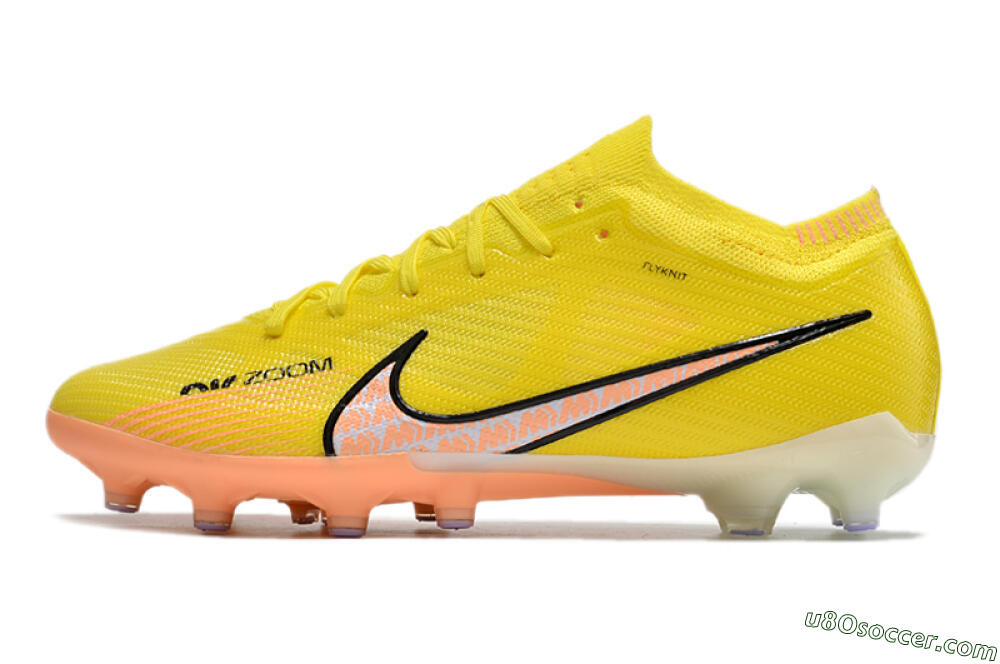 Nike Air Zoom Mercurial Vapor 15 Elite AG Artificial Grass Soccer Cleats - Yellow/Pink 2