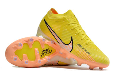 Nike Air Zoom Mercurial Vapor 15 Elite AG Artificial Grass Soccer Cleats - Yellow/Pink