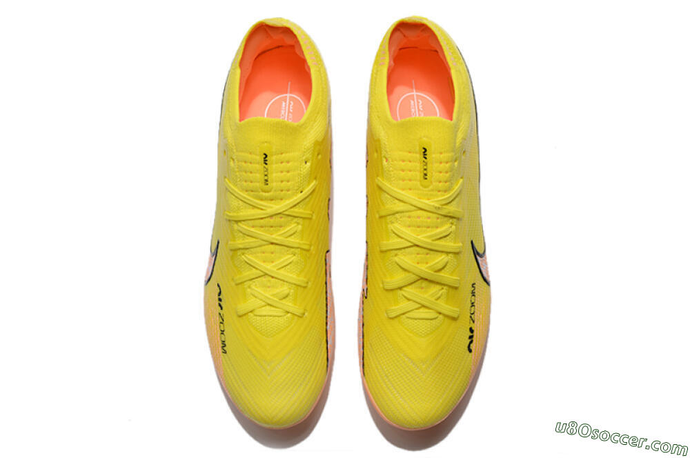 Nike Air Zoom Mercurial Vapor 15 Elite AG Artificial Grass Soccer Cleats - Yellow/Pink 4