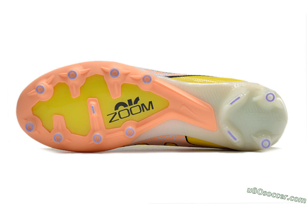 Nike Air Zoom Mercurial Vapor 15 Elite AG Artificial Grass Soccer Cleats - Yellow/Pink 6