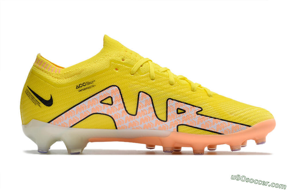 Nike Air Zoom Mercurial Vapor 15 Elite AG Artificial Grass Soccer Cleats - Yellow/Pink 7