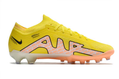 Nike Air Zoom Mercurial Vapor 15 Elite AG Artificial Grass Soccer Cleats - Yellow/Pink