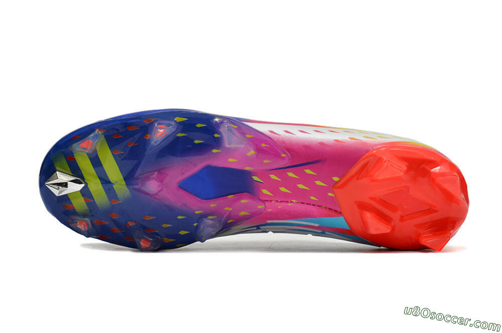 Adidas Predator FIFA World Cup Qatar 2022 Edge+ FG Firm Ground Soccer Cleats - White/Red/Blue 6