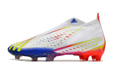 Adidas Predator FIFA World Cup Qatar 2022 Edge+ FG Firm Ground Soccer Cleats - White/Red/Blue