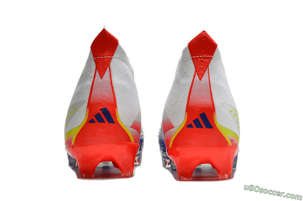 Adidas Predator FIFA World Cup Qatar 2022 Edge+ FG Firm Ground Soccer Cleats - White/Red/Blue 5