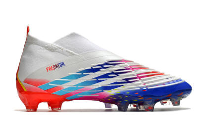 Adidas Predator FIFA World Cup Qatar 2022 Edge+ FG Firm Ground Soccer Cleats - White/Red/Blue