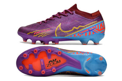 Nike Air Zoom Mercurial Vapor 15 Elite AG Artificial Grass Soccer Cleats - Red/Gold/Blue