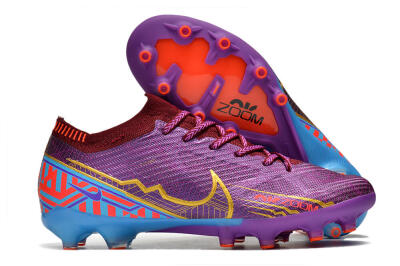 Nike Air Zoom Mercurial Vapor 15 Elite AG Artificial Grass Soccer Cleats - Red/Gold/Blue