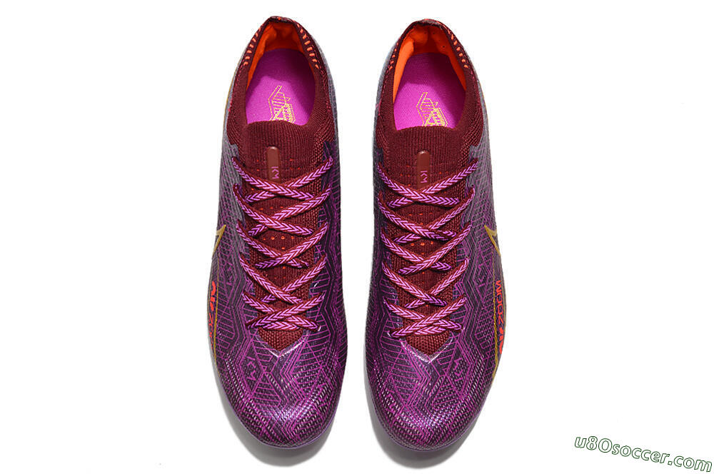 Nike Air Zoom Mercurial Vapor 15 Elite AG Artificial Grass Soccer Cleats - Red/Gold/Blue 4