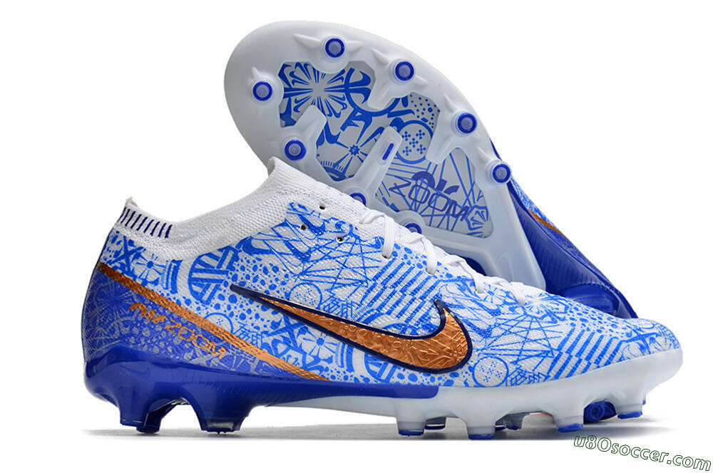 Nike Air Zoom Mercurial Vapor 15 Elite AG Artificial Grass Soccer Cleats - Blue/White 1