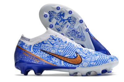 Nike Air Zoom Mercurial Vapor 15 Elite AG Artificial Grass Soccer Cleats - Blue/White