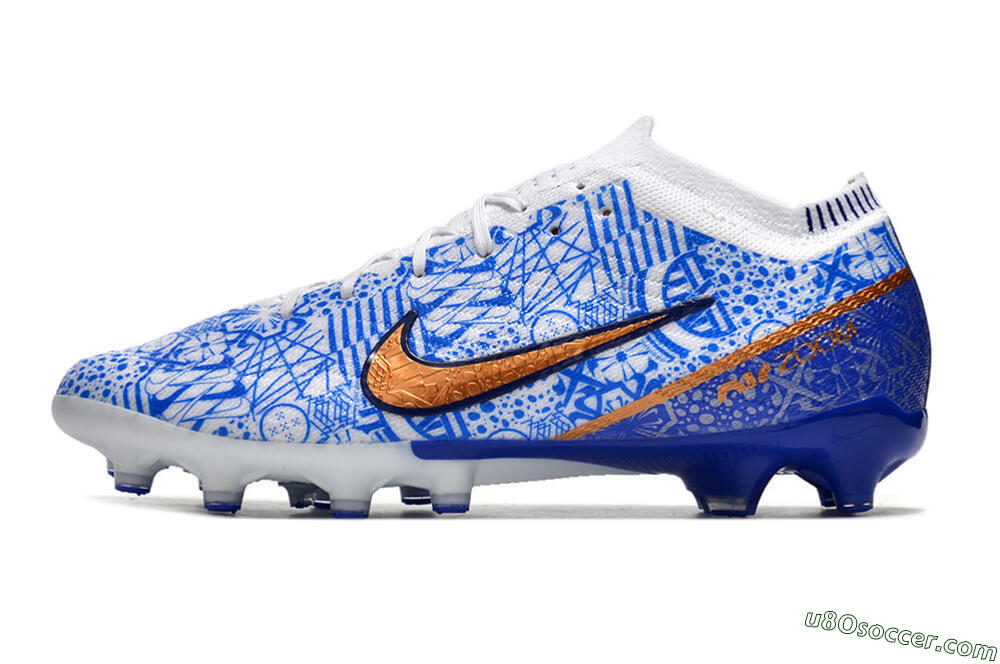Nike Air Zoom Mercurial Vapor 15 Elite AG Artificial Grass Soccer Cleats - Blue/White 2