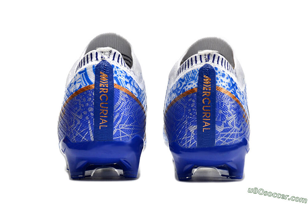 Nike Air Zoom Mercurial Vapor 15 Elite AG Artificial Grass Soccer Cleats - Blue/White 5