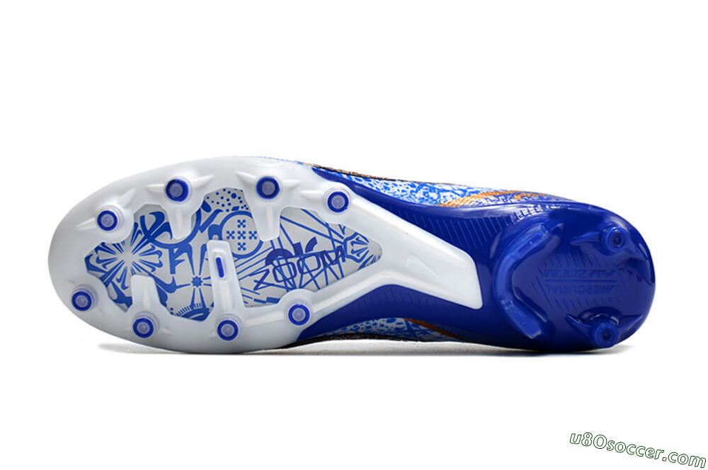 Nike Air Zoom Mercurial Superfly 9 Elite AG Artificial Grass Soccer Cleats - Blue/White 6
