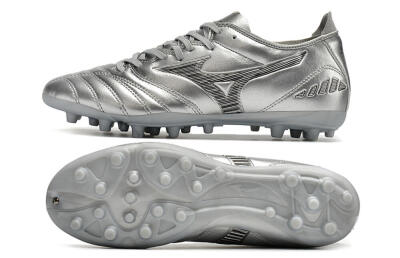 Mizuno Morelia Neo AG Artificial Grass Soccer Cleats - Silver