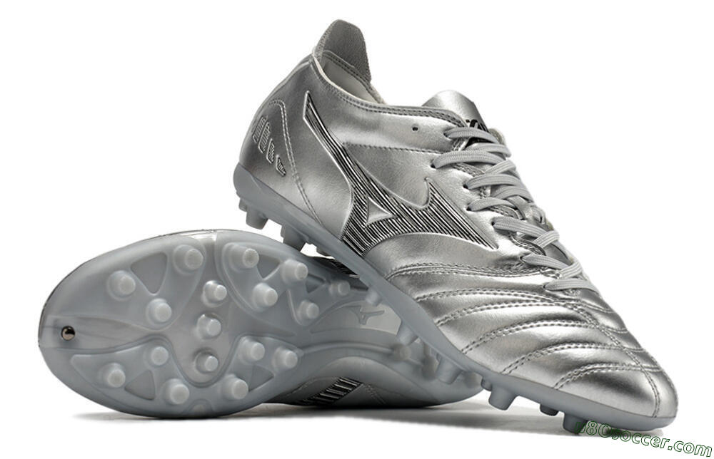Mizuno Morelia Neo AG Artificial Grass Soccer Cleats - Silver 3
