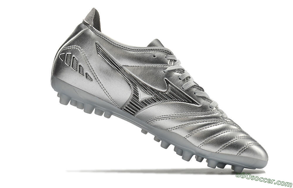 Mizuno Morelia Neo AG Artificial Grass Soccer Cleats - Silver 4