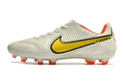 Nike Tiempo Legend 9 Elite FG Firm Ground Soccer Cleats - White/Yellow