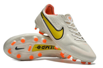 Nike Tiempo Legend 9 Elite FG Firm Ground Soccer Cleats - White/Yellow