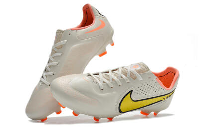Nike Tiempo Legend 9 Elite FG Firm Ground Soccer Cleats - White/Yellow